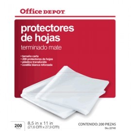 PROTECTOR DE HOJAS OFFICE DEPOT MATE CON...