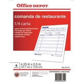 COMANDA RESTAURANTE OFFICE DEPOT