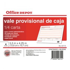 VALE PROVISIONAL CAJA OFFICE DEPOT