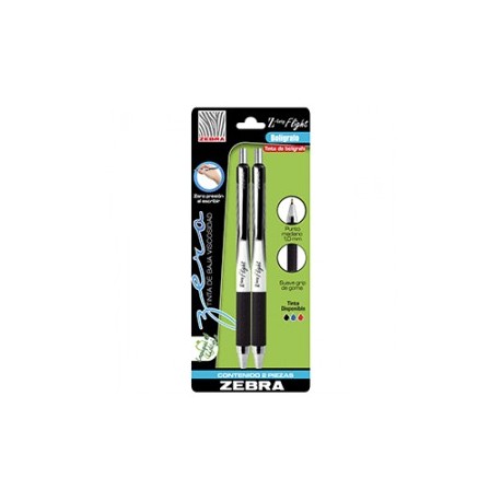 BOLIGRAFO Z GRIP FLIGHT NEGRO 2PZS