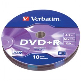 DVD- R VERBATIM BULK WRAP 4.7GB 10 PIEZAS
