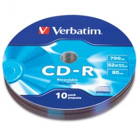 CD-R VERBATIM 52X BULK WRAP 10 PIEZAS