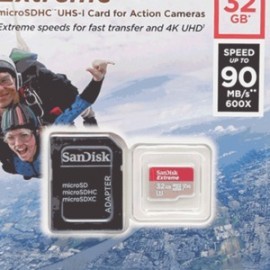 MICRO SD SANDISK EXTREME 32 GB
